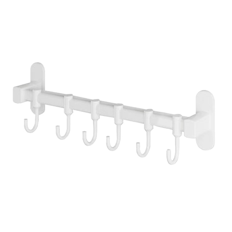 Wall Mount Utensil Rail Rack Easy Sliding Space Aluminum Kitchen