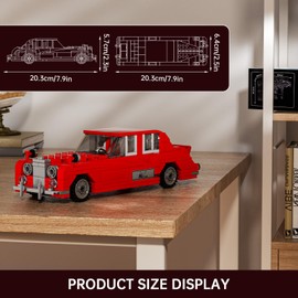 Mould King 10145 Technik Vintage Car Clamping Blocks RR Vintage Car Vintage Car Model Car Building Blocks Adult Collector's Car Kits for Fans Adults (433 Pieces)