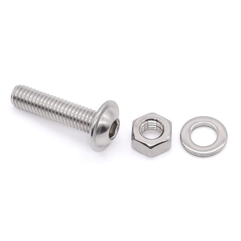 Glvaner (30 Sets) M5-0.8 x 25mm Flanged Washer Button Head