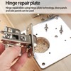 6 Pcs Hinge Repair Plate, Stainless Steel Hinges Repair Plates,