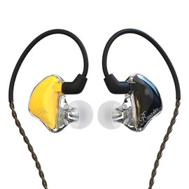 BASN in-Ear Monitors, Bmaster Triple Driver HiFi Stereo Noise-Isolating with Enhanced Bass for Musicians Stage/Audio Recording (PRO Golden/Black)