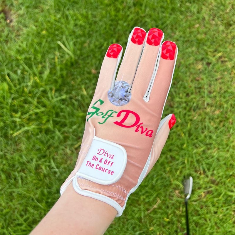 Giggle Golf - Women's Golf Diva Golf Glove (Medium, Worn