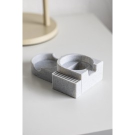 Barista Accessory Set - Compatible with Sage/Breville Barista Express, Pro & Touch - Hopper, Dosing Funnel, Tamper & Station - 3D Printed for Espresso Lovers (Marble, 2 Station)