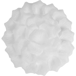 ATFL - Pétalos de rosa blancos de 0.95 libras, 5000 pétalos de flores blancas artificiales para bodas, pedales de rosas artificiales para decoraciones románticas noches especiales, pétalos de Rosas
