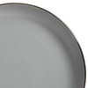 Gibson Home Rockaway Round Dinnerware, Service for 4 (16pcs), Grey/Gold