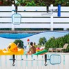 Yalikop 2 Pcs Adjustable Pool Fence Hooks Metal Pool Tool
