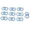 100PCS Metal Paper Clip Multifunctional Electroplating Process Prevent Slip Exquisite