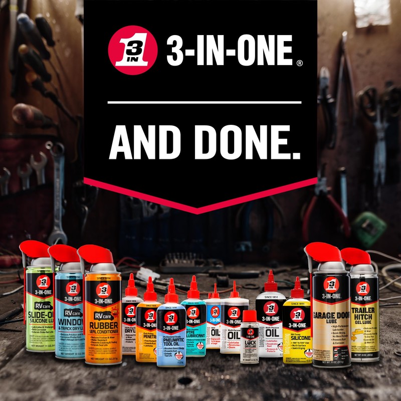 3-IN-ONE Garage Door Lubricant with SMART STRAW SPRAYS 2 WAYS,