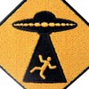 ZEGIN Caution UFO Appears Embroidered Badge Patch Iron or Sew