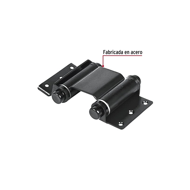 Hermex BID-306, Bisagra doble acción, negra