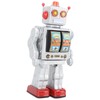 Metal Tin Robot Toy Retro Electric Rotating Figures Model Adult