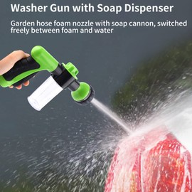 Espuma del Coche Cañón Manguera Rociador Dispensador Blaster Wash Gun 8 Patrones de riego Lavado de Autos Suministros de limpieza