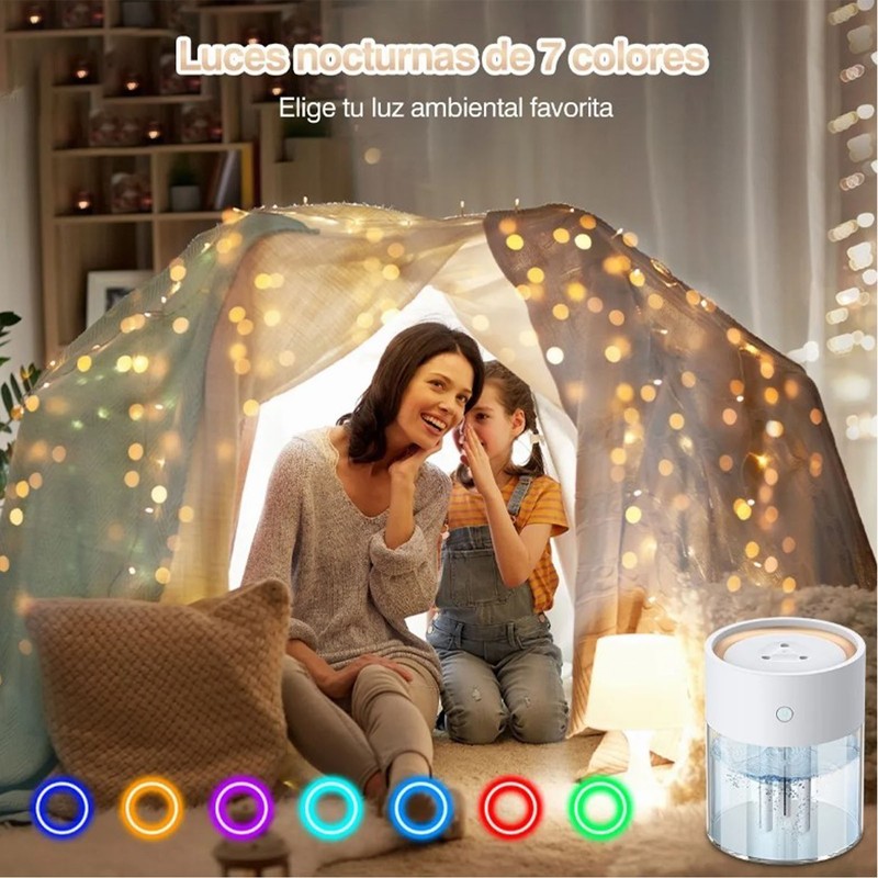 Humidifier 2L Large Capacity Quiet USB 3 Modes Hydrating Diffuser