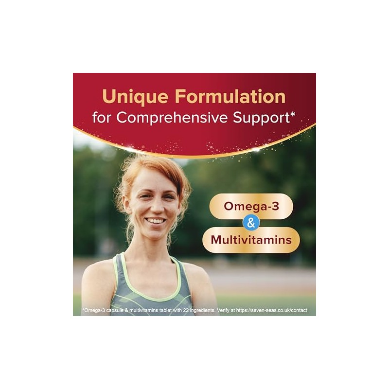 Seven Seas Omega-3 & Multivitamins Woman, with Biotin & Iron,