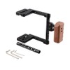 camvate DSLR Camera Cage Aluminum Alloy Wood Handle with Grip
