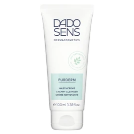 DADO SENS Purderm Wash Cream 100 ml - Mild Deep Cleansing Blemished Skin of All Ages - Also Accompanying Therapy for Acne & Late Acne - Suitable for Sensitive Skin, Vegan