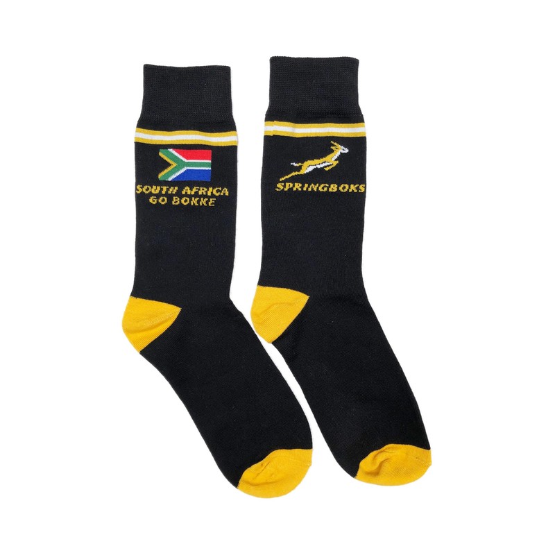 Beyond Happy 2 Pairs South Africa Rugby Springboks Supporters' Socks