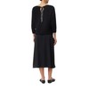 comma Cotton Jumper with Leo Bow Detail on Back, black,