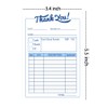 Thank You Receipt Book,3.4x5.5 Inch Order Forms Pad,Invoice Book for