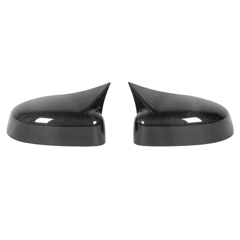 1 Pair Carbon Fiber Ox Horn Rearview Side Glass Mirror