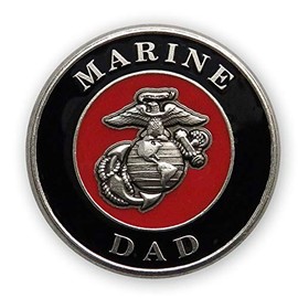 Indiana Metal Craft Marine DAD Enamel Nickel Silver Pin. MADE IN USA