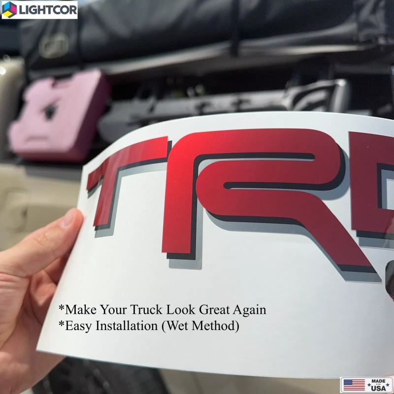 LIGHTCOR TRD Off Road Decals Tacoma Replacement Stickers Emblem for