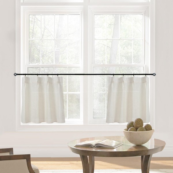 Cafe Curtains 18 Inch Length Pinch Pleat Sheer Linen Farmhouse