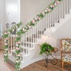 Betylifoy Artificial Eucalyptus Garlands with Flowers 190CM Artificial Flower Garlands