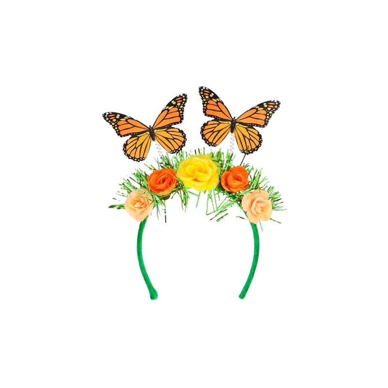 Boland 01434 - Butterfly Headband Tiara with Flowers, Accessories for