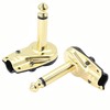 GELRHONR 6.35mm 1/4 inch 90 Degree Pancake Style Plug Connector,Gold
