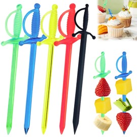 100 Counts Cocktail Sticks, Cocktail Picks Sword, Bamboo Cocktail Sticks, Cocktail Sword Picks Sticks, for Appetizers & Drinks, Versatile Fancy Skewers & Food Pick for Parties, Charcuterie