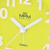 MPM Quality Design Metal Alarm Clock in Trendy Colours, Yellow,