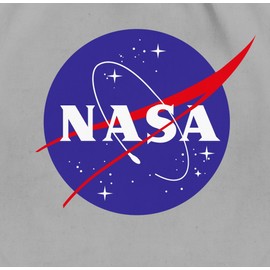 Shirtracer - Gym Bag Backpack - Sayings Statement - Nasa Meatball Logo, 3 Light Grey