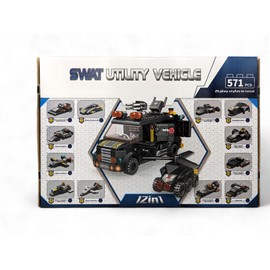 SWAT Police Utility Vehicle Set, 25 in 1 building bricks combo set, learn and play toy for 7+ Years old, Building Block Toy set, 571 pieces, Kids & Childrens Gift set