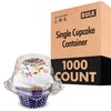 Stock Your Home Individual Plastic Cupcake Containers Disposable with Connected