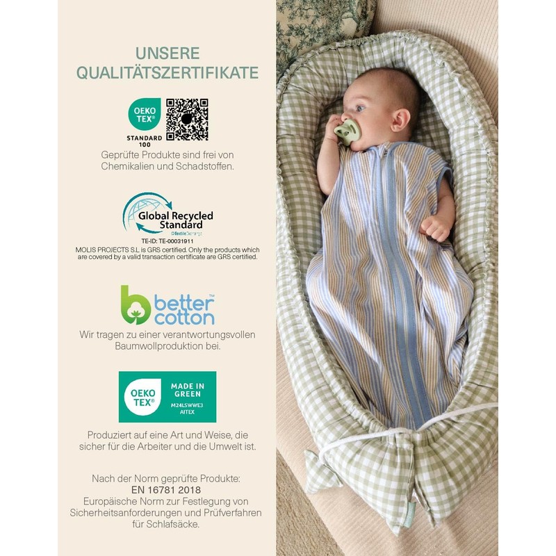 Molis&co. Baby Sleeping Bag 0.5 TOG. Size: 85 cm (6-18