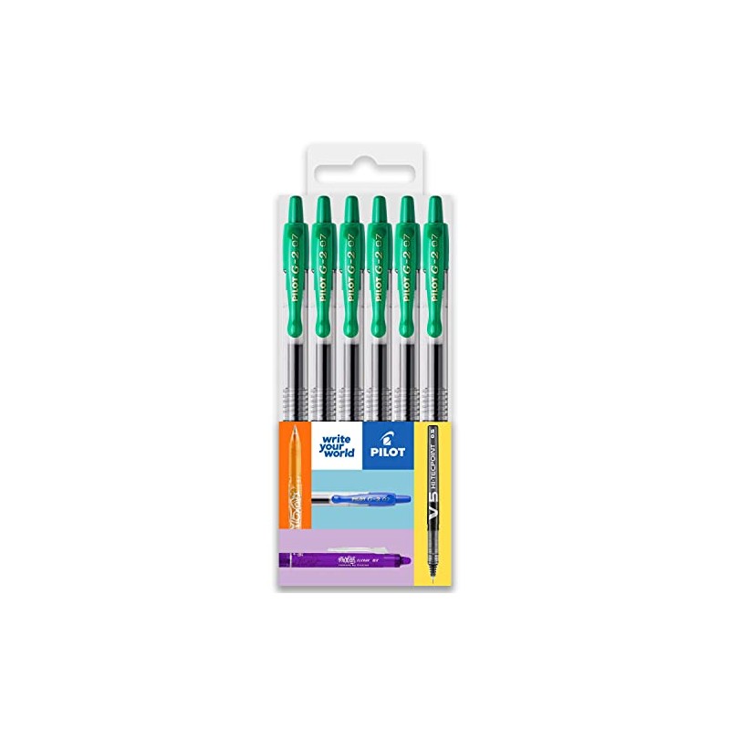 Pilot G-2 Retractable Gel Ink Rollerball Pens - 0.7mm Nib