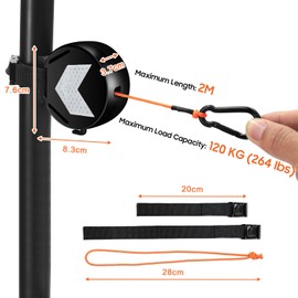 JINYJIA Tow Rope Bicycle Children, 2 m Children's Bicycle Tow Rope, Retractable Parents Child Bicycle Tow Rope, Bicycle Pull System Load Capacity 264 lbs, for Children's Bikes, Children's MTB Bike