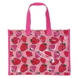 UZULAND Kids Girls Pattern Swim Bag Pool Bag Strawberry Pink