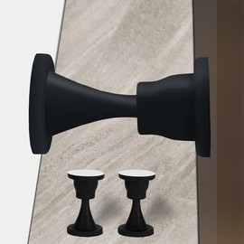 Tope de puerta de goma autoadhesivo, sin tope magnético de puerta, protector de pared, soporte de puerta, no es necesario perforar el cierre de la pue