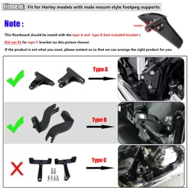 Unbranded Passenger Defiance Floorboard & Foot peg Mounting Bracket Kit For Harley Touring