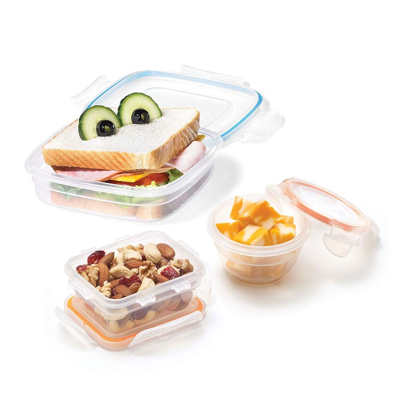 Starfrit LocknLock Easy Match 6-Piece Lunch Set - Color-Coded, BPA-Free,