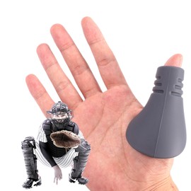 Catcher’s Thumb Guard for Baseball & Softball, Silicone Youth Protective Shield Glove Padding Accessory Catching Training Aid for Pain Reduction & Hand Injury Prevention (Medium)