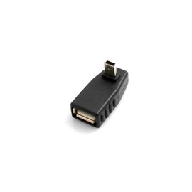 SYSTEM-S USB Type A Female to Mini USB Male 90° Up Angled Adapter
