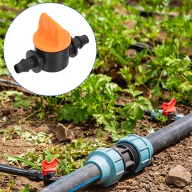 M METERXITY 4 Pack Micro Ball Valve - 1/4 Inch ID In-Line Ball Valve Shut-off Switch Application Drip Irrigation and Aquariums (1/4 Inch Black Yellow)