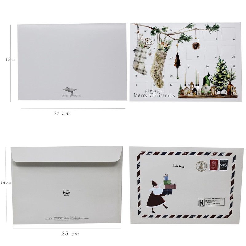 Advent Calendars as Christmas Cards Set of 3 Mindfulness Advent