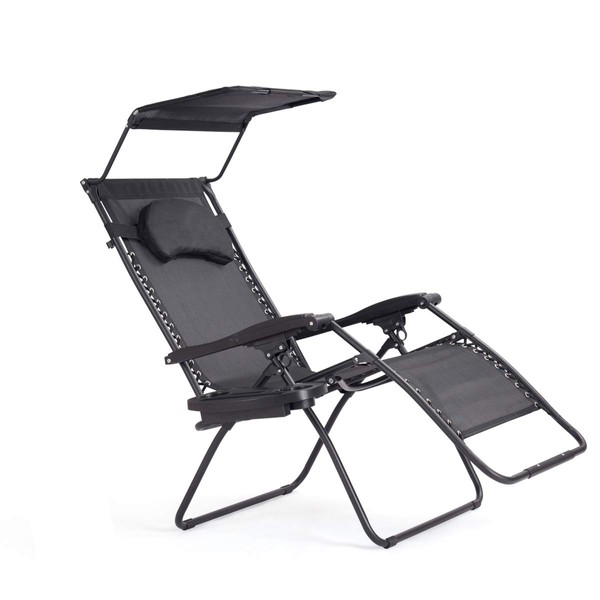 S AFSTAR Zero Gravity Chair with Shade Canopy, Reclining Lounge