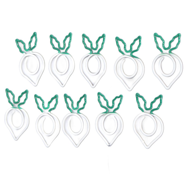 100 Pcs Shaped Paper Clips 2 Color Metal Material Light