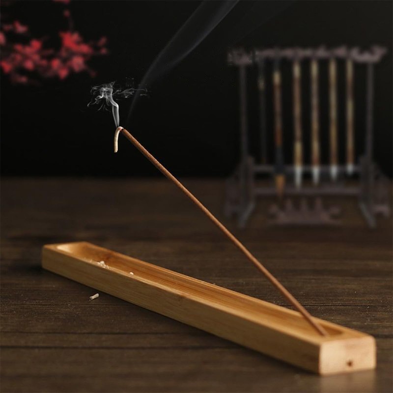 Lanito Incense Burner, Bamboo Horizontal Incense Plate, Stylish Incense Holder,