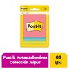 Post-it Notas Adhesivas, Colección Jaipur, 7.6 cm x 7.6 cm,